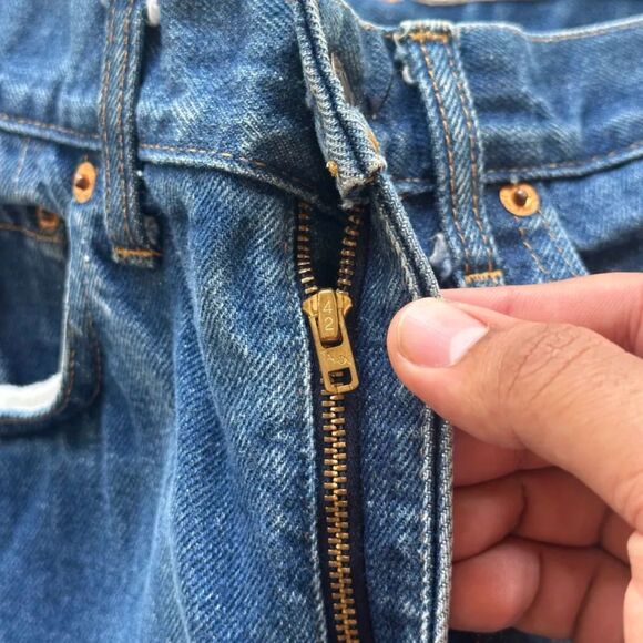 Vintage 80s Levi's 517 0217 Red Tab Denim Jeans Size 34x31 Talon Zip - Picture 5 of 9